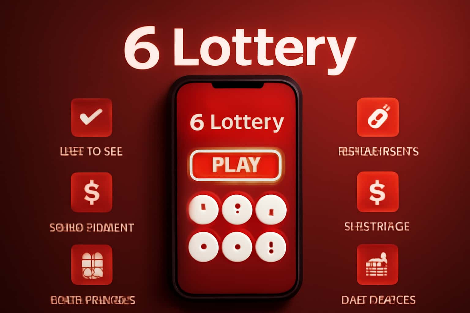 Informative graphic showcasing features of the 6 Lottery App