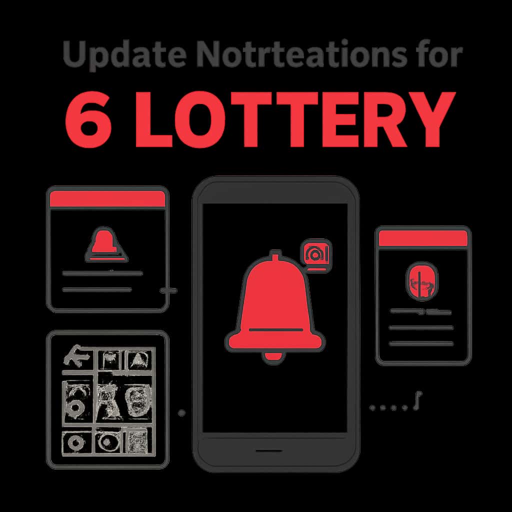 Diagram illustrating how to handle update notifications for the 6 Lottery app.