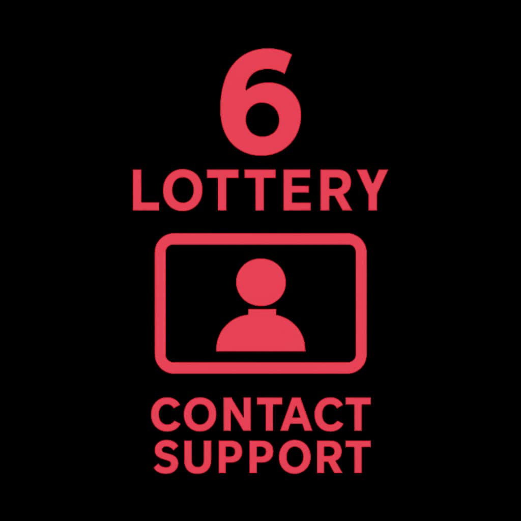 An icon symbolizing Contact 6 Lottery Support.