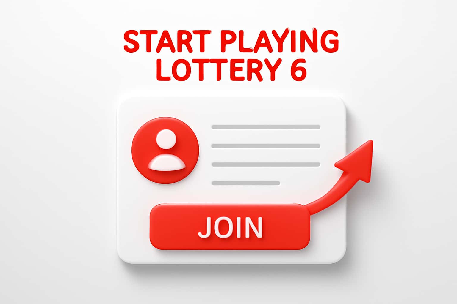Start Playing 6 Lottery - Sign Up Interface