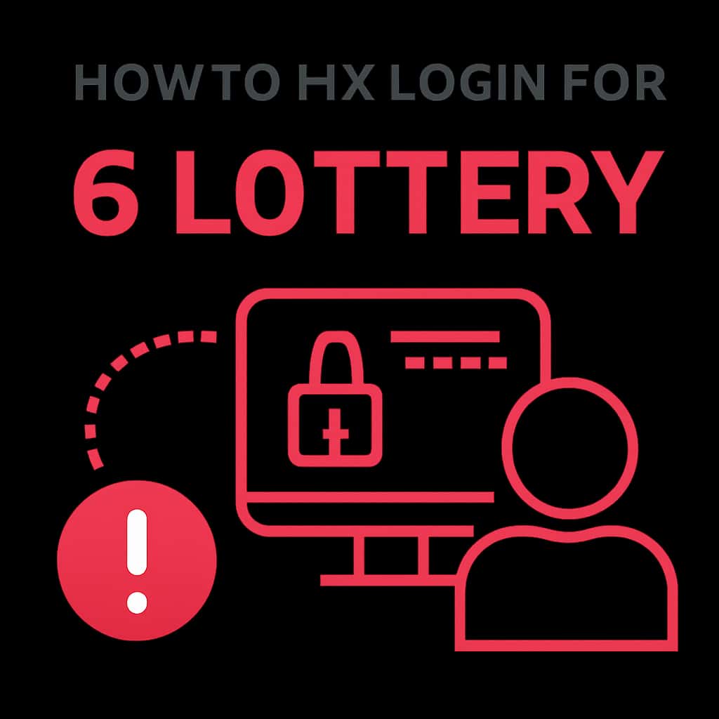 Illustration detailing troubleshooting steps for 6 Lottery login issues.
