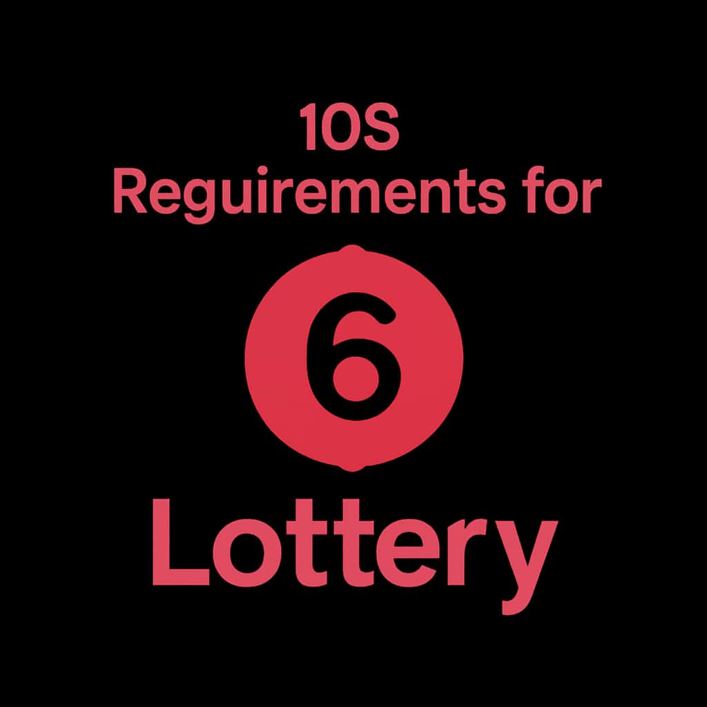 Badge representing iOS Requirements for 6 Lottery.