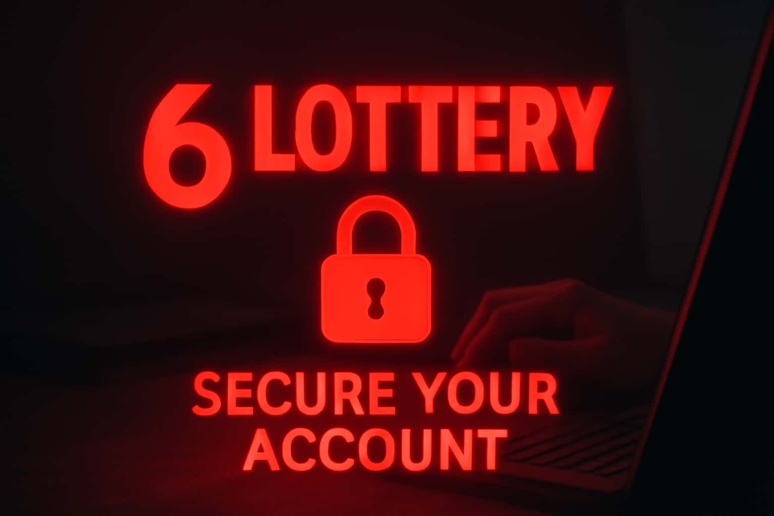 An instructional visual on securing your 6 Lottery account.