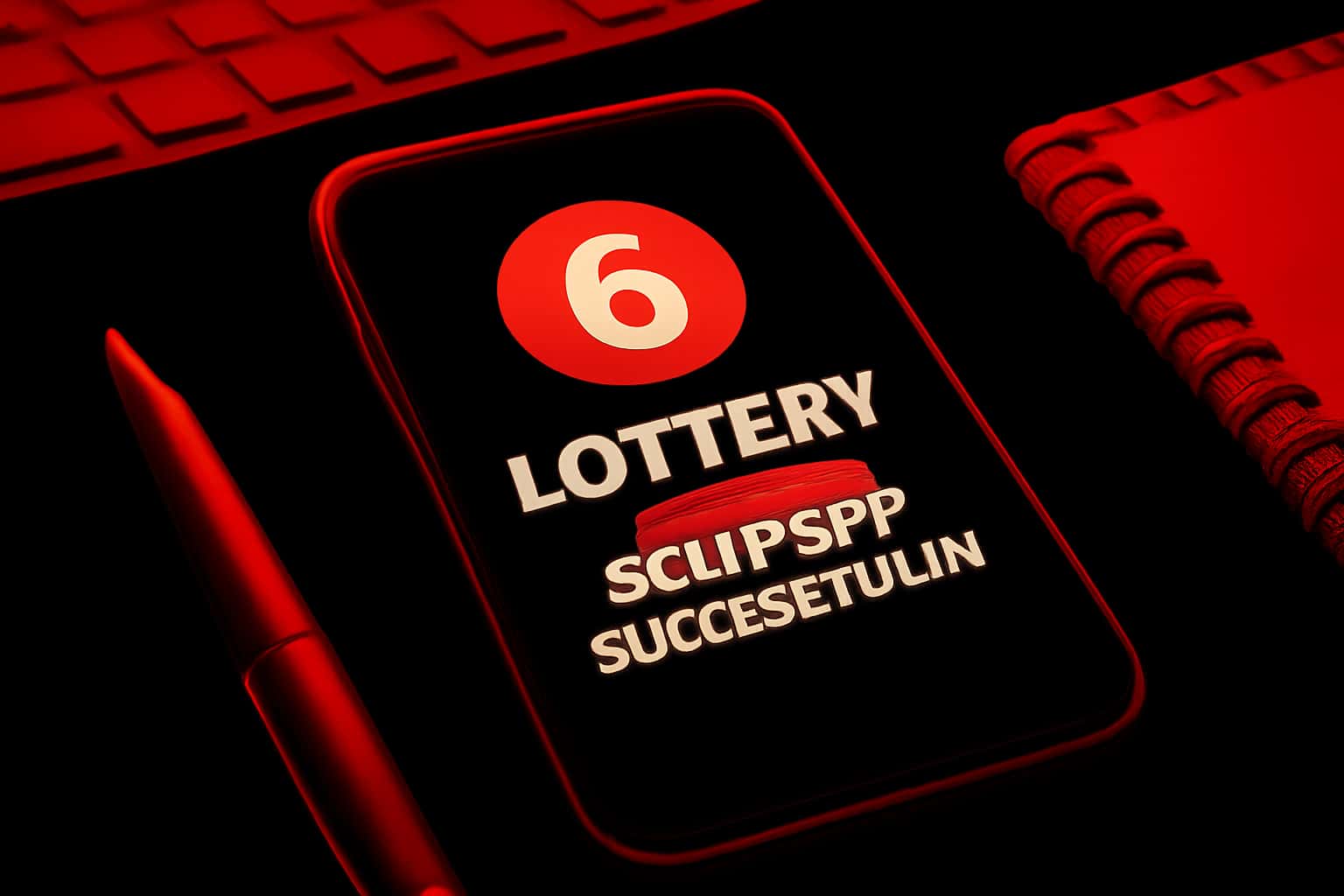 Visual representation of setting up the 6 Lottery app with focus on the installation process.