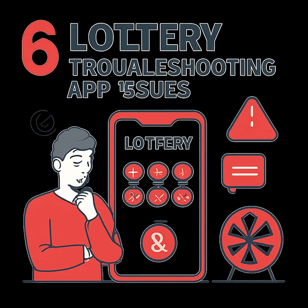 Diagram illustrating troubleshooting methods for 6 Lottery App Issues.